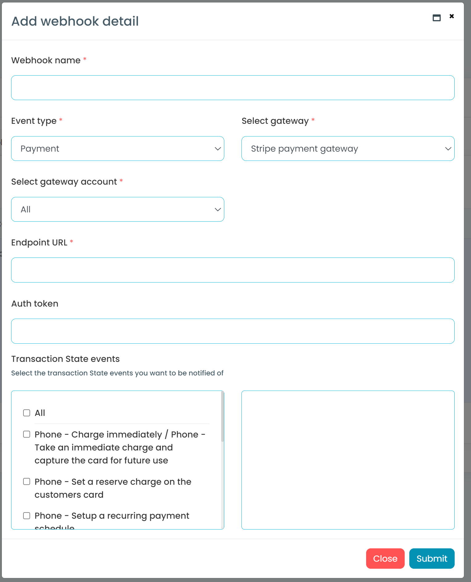 Add Webhook Details