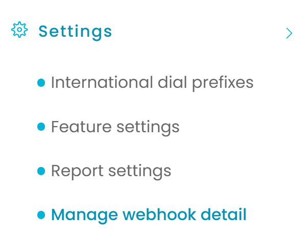 Manage webhook detail